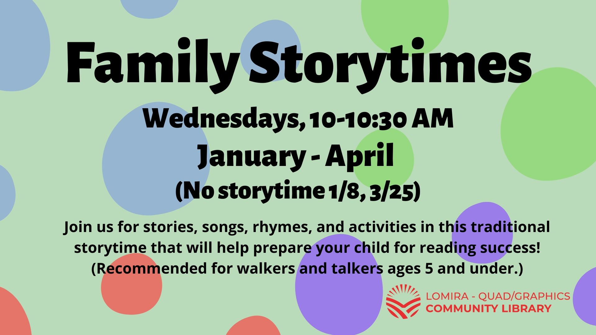 2020 Family Storytimes Lomira Quad/Graphics Community Library